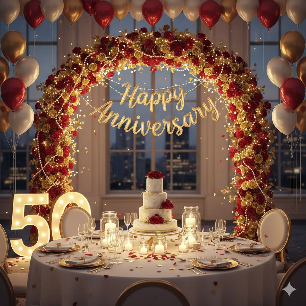 Anniversary celebration decoration