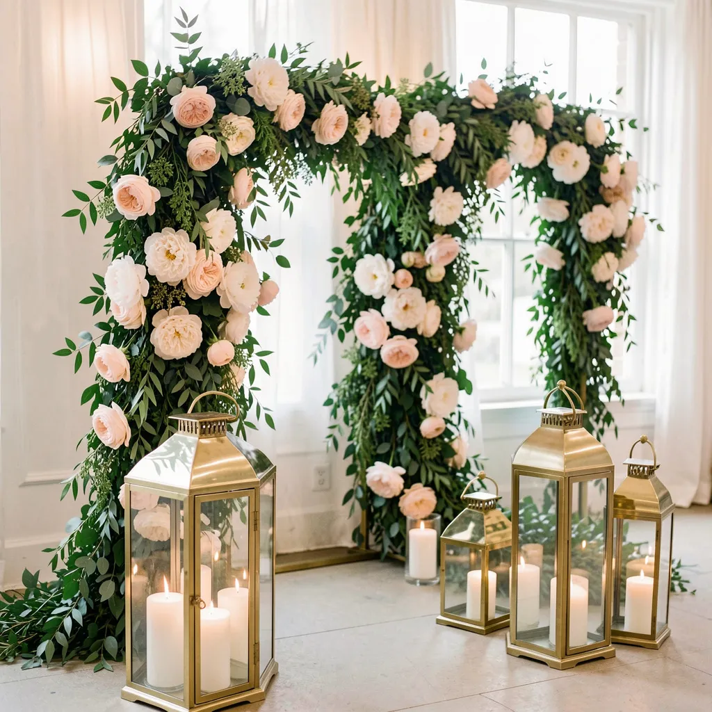 Elegant wedding decoration setup