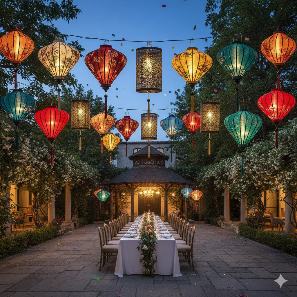 Decorative lantern set for celebrations