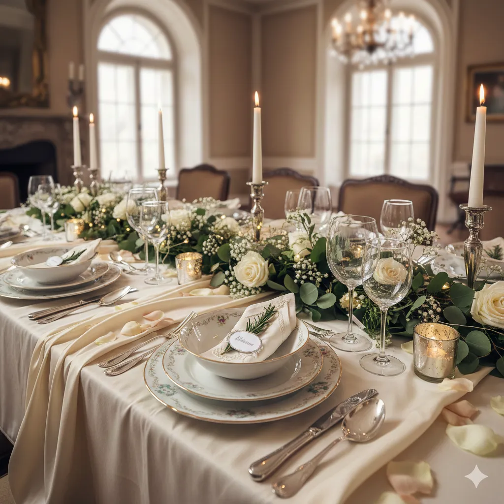 Elegant table setting decoration